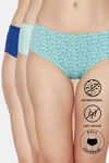 Zivame Anti-Microbial Low Rise Full Coverage Hipster Panty (Pack of 3) - Multicolor — thumbnail 1